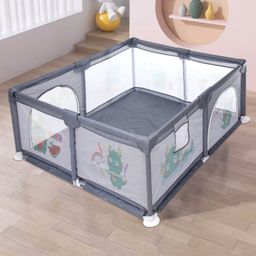 Dino Printed Playpen - Grey-image-42