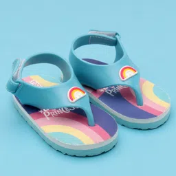 Babyoye Flip Flops with Velcro Closure & Rainbow Print - Multicolor-picture-15
