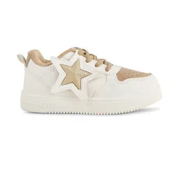 AEROKICK Kids Tan And Cream Colourblocked Star Applique Sneakers-17