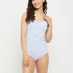 Clovia Blue Full Coverage Non-Padded Bra & Panty Set-image-92