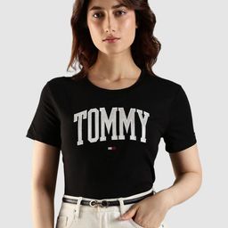 Tommy Hilfiger Brand Logo Printed Cotton T-shirt-picture-29