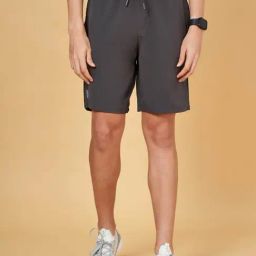 Ajile by Pantaloons Dark Grey Slim Fit Shorts-picture-12