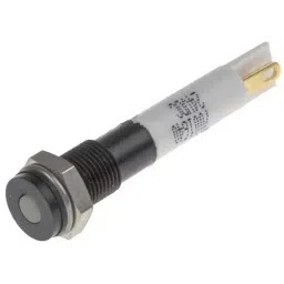 RS PRO White Panel Mount Indicator 24V DC, Mounting Hole Size 6 mm, Termination Type Solder Tab, IP Rating IP67, Model No 7001640-17