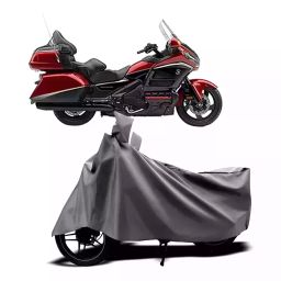 Auto Pearl Two Wheeler Cover with Bag for Honda Gold Wing GL1800, Silver-image-89
