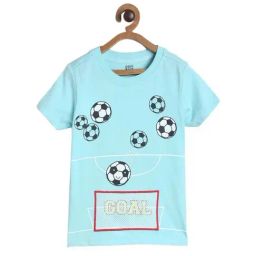 MINIKLUB Kids Blue Cotton Printed T-Shirt-image-57
