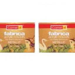 Camlin Fabrica Acrylic Metallic Colours - 10Ml Each, 4 Shades -Pack of 2 ,2206610-43