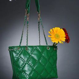 HauteSauce Green Quilted Medium Shoulder Bag-33
