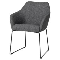 ikea tossberg Chair, metal black/Gunnared dark grey-picture-49