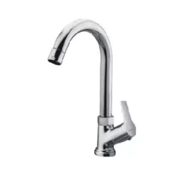 PLATO Tecno Swan Neck Tap Brass Chrome Finish Silver, TE-008-image-92