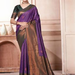 KALINI Woven Design Silk Blend Kanjeevaram Saree-image-31