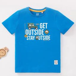 Ed-a-Mamma Kids Blue Printed T-Shirt-picture-37