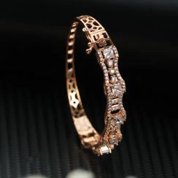 Aatmana Rose Gold-Plated American Diamond Studded Bracelet-44