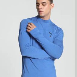 Puma Blue Regular Fit Sports T-Shirt-image-69