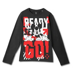 Wear Your Mind Boys Mickey Mouse Printed Applique T-shirt-image-23
