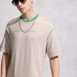 WROGN Drop-Shoulder Sleeves Pure Cotton Oversized T-shirt-image-58