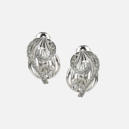 VALANOVA 14K White Gold 0.49 Ct Lab Grown Diamond Earrings-image-29