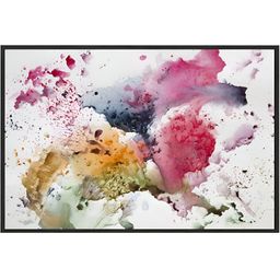 Eurotex White & Pink 1 Piece Canvas Abstract Wall Paintings-29