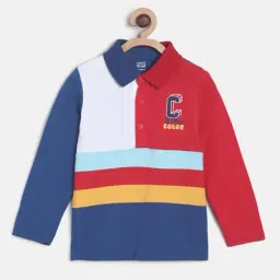 MINIKLUB Kids Multicolor Striped Full Sleeves Polo T-Shirt-image-15
