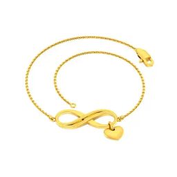 P.C. Chandra Jewellers 14k Yellow Gold Dainty Infinity Loop Bracelet-29