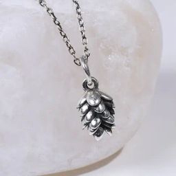 AVNI by GIVA 92.5 Sterling Silver Pinecone Pendant with Link Chain-picture-46