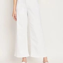Angelfab White Cotton Relaxed Fit High Rise Jeans-image-26