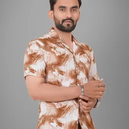 Metronaut Men Regular Fit Cuban Collar Abstract Printed Casual Shirt-image-55
