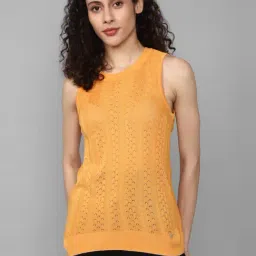 Allen Solly Orange Self Pattern Top-image-55