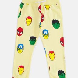 Pantaloons Junior Light Yellow Printed Trackpants-image-38
