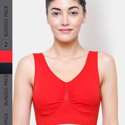 NOIRA Pack Of 2 Lightly Padded All Day Comfort Non Wired Full Coverage Cotton Everyday Bra-image-66