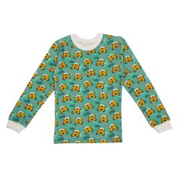 D'chica Full Sleeves Tiger Print Thermal Tee - Green-image-81