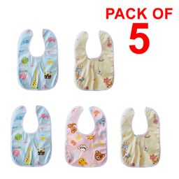 SYGA 5 Pieces Bandana Style Dribble Bibs Soft & Absorbent With Adjustable Snaps (Color and Print May Vary)-picture-21