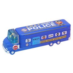 SKB Ice Cream Police Bus Pencil Box with Three Level Storage Capacity (color n design may vary)-20
