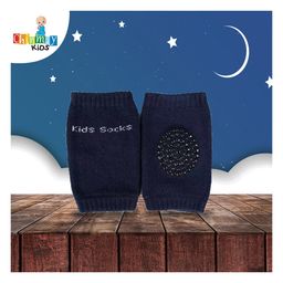 Chinmay Kids Anti-Slip Padded Stretchable Elastic Cotton Soft Comfortable Knee Pads -Dark Blue-99