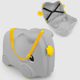 NHR Kids Rideon Suitcase & Small Cabin Luggage Toys Storage - Grey-picture-4