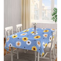 Arrabi Grey Floral Cotton Blend 6 SEATER Table Cover ARTC-1393-Grey-image-92