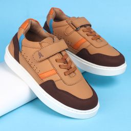 Pine Kids Velcro Closure Casual Shoes- Tan Brown-image-77