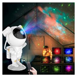 DOMENICO Astronaut Starry Night Light Projector Star Nebula Ceiling Sky Light Projector with Timer and Remote - Multicolor-26