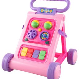 JoyRide Baby Activity Walker, Foldable Musical Push Walker for Babies with Recreational Toy Bar 6 to 18 Months,Pink-28