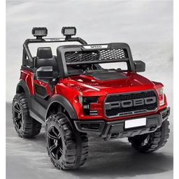 JN Creations 12V 4X4 PQBO 888 Kids Battery Operated Ride on Jeep with Remote Control, Light & Music (RED Painted)-19