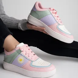 Shoetopia Floral Designed Sneakers - Pink-picture-27