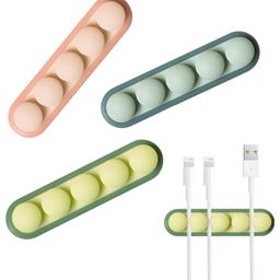 COZY VIBES Silicone Cable Holder Clips, Pea Cable Management Cord Organizer Clips, Silicone Self for Desktop USB Charging Cable, Mouse Cable, Wire PC, Office, Home - PACK OF 1 - COLOR MAY VARY-picture-1