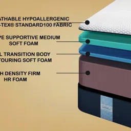 springtek Dreamer Orthopedic Memory Foam 6 inch King High Resilience (HR) Foam Mattress image 3