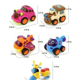 New Pinch Friction Powered Toy Vehicle with scooter Set of 5 (Color May Vary) image 3