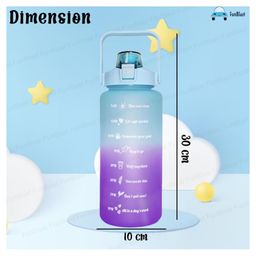 FunBlast Motivational Water Bottle with Time Marker  Random Color image 3
