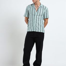 MOHICANS Striped Self Design Spread Collar Regular Fit Casual Shirt-picture-9