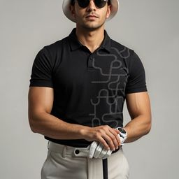 ADRO Men Black Cotton Tshirts-picture-41