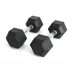 HackerX 2-Pcs Fixed Weight Hexagonal Rubber Dumbbell 15 kg-22