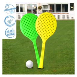 FunBlast Large Racket with Ball Set - Orange Green image 5