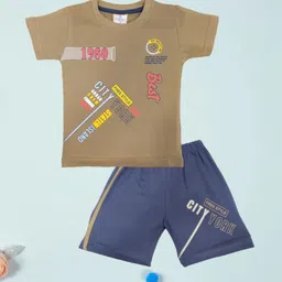 FASHION GRAB Infant Kids Printed Pure Cotton T-Shirt With Shorts-image-58