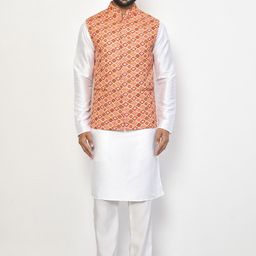 Arihant Rai Sinha Men Regular Pure Silk Kurta with Trousers-image-25
